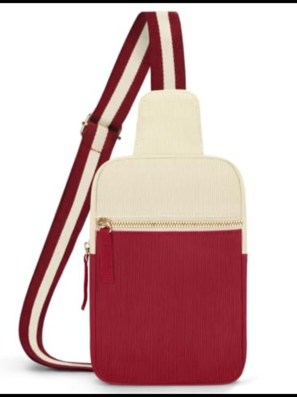 Corduroy Crossbody Sling Bag Adjustable Strap Kids Travel